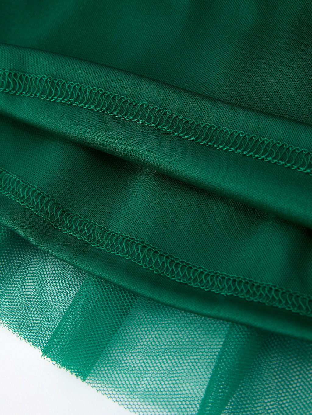 Christmas Candy Cane Sequin Applique Green Tulle Skirt